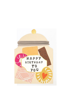 Caroline Gardner Biscuit Jar Birthday Card, Multi