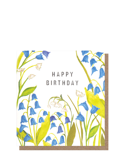 Caroline Gardner Bluebells Birthday Card, Multi