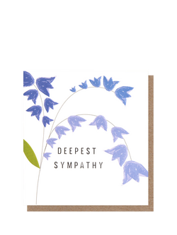 Caroline Gardner Bluebells Deepest Sympathy Card, Multi