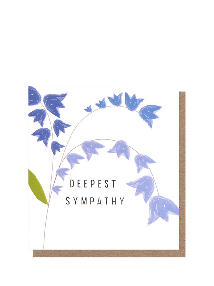 Caroline Gardner Bluebells Deepest Sympathy Card, Multi