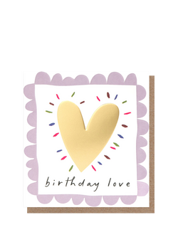 Caroline Gardner Heart Scallop Birthday Card, Multi