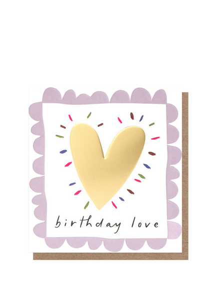 Caroline Gardner Heart Scallop Birthday Card, Multi