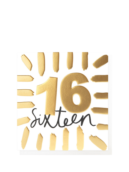Caroline Gardner Brushstrokes 16th Birthday Card, Multi