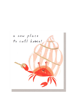 Caroline Gardner Crab With Key New Home Card, Multi