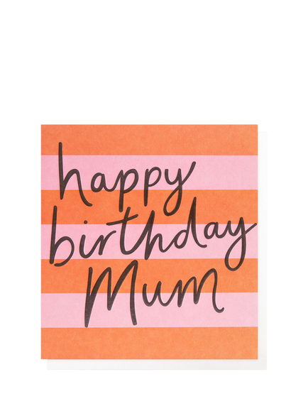 Caroline Gardner Stripe Mum Birthday Card, Multi