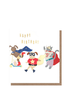Caroline Gardner Superheros Birthday Card, Multi