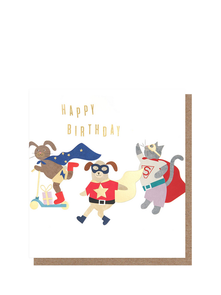 Caroline Gardner Superheros Birthday Card, Multi