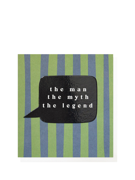Caroline Gardner The Legend Stripe Birthday Card, Multi