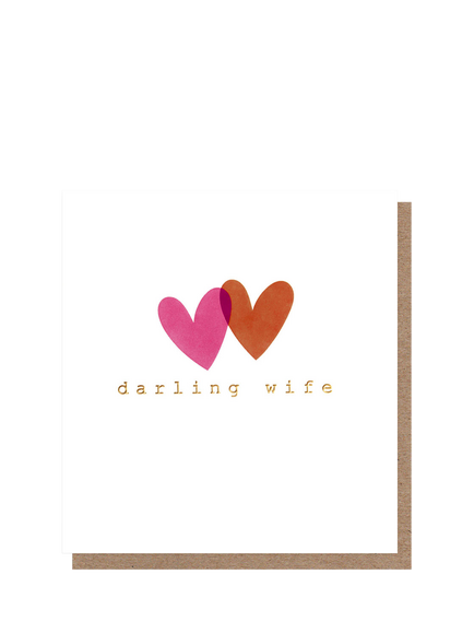 Caroline Gardner Overlapping Hearts Wife Birthday Card, Multi
