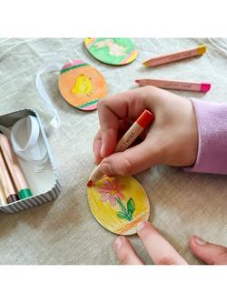 Cotton Twist Wooden Egg Easter Decorations Kit - view 2, Multi