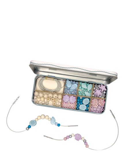 Cotton Twist Seashell Bracelet Beading Kit, Multi