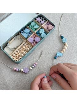 Cotton Twist Seashell Bracelet Beading Kit - view 2, Multi