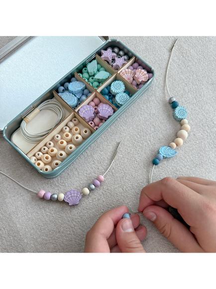 Cotton Twist Seashell Bracelet Beading Kit - view 2, Multi