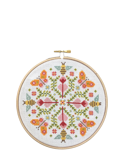 Historical Sampler Company Butterfly Mandala Cross Stitch Kit, Multi