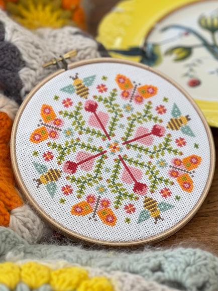 Historical Sampler Company Butterfly Mandala Cross Stitch Kit - view 2, Multi