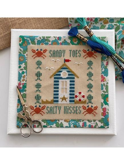 Historical Sampler Company Sandy Toes & Salty Kisses Cross Stitch Kit, Multi