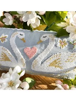 Historical Sampler Company Swan Lake Mini Cross Stitch Kit - view 2, Multi