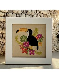 Historical Sampler Company Tropical Toucan Cross Stitch Kit - view 2, Multi