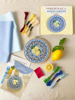 MakeBox & Co Amalfi Lemons Plate Embroidery Kit - view 2, Multi