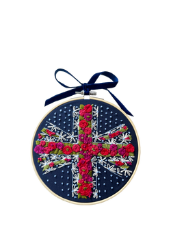 MakeBox & Co Ditsy Floral Union Flag Embroidery Kit, Multi