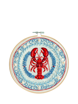 MakeBox & Co Lobster Plate Embroidery Kit, Multi