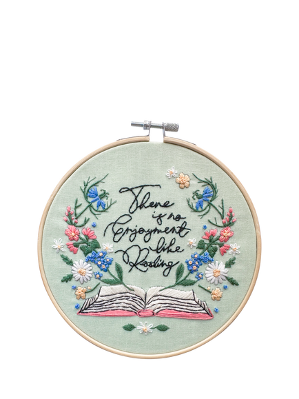 MakeBox & Co Enjoyment of Reading Embroidery Kit, Multi