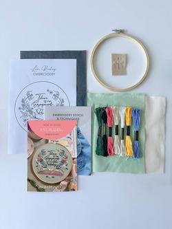 MakeBox & Co Enjoyment of Reading Embroidery Kit - view 2, Multi