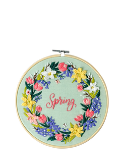 MakeBox & Co Spring Floral Embroidery Kit, Multi