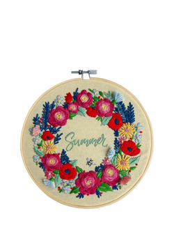 MakeBox & Co Summer Flowers Embroidery Kit, Multi