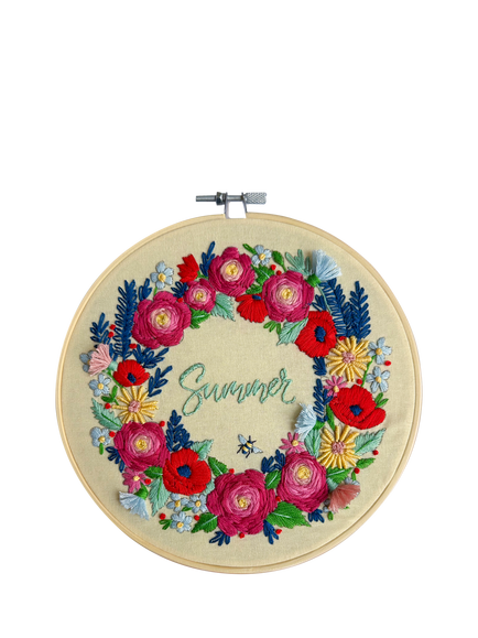 MakeBox & Co Summer Flowers Embroidery Kit, Multi