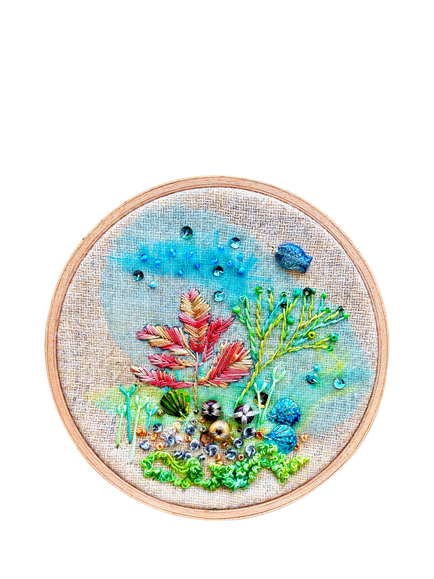 Rowandean Shoreline Seaweed Embroidery Kit, Multi