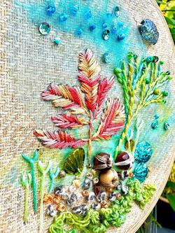 Rowandean Shoreline Seaweed Embroidery Kit - view 2, Multi