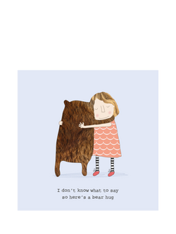 Rosie Made A Thing Bear Hug Sympathy Card, Multi