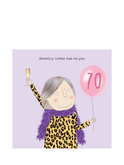 Rosie Made A Thing Looks Fab 70th Birthday Card, Multi