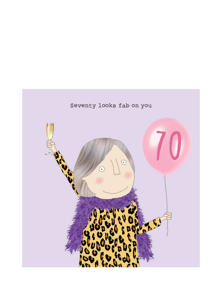 Rosie Made A Thing Looks Fab 70th Birthday Card, Multi