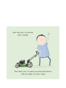 Rosie Made A Thing Lawn Stripes Blank Greeting Card, Multi