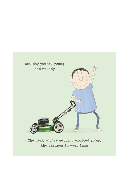 Rosie Made A Thing Lawn Stripes Blank Greeting Card, Multi