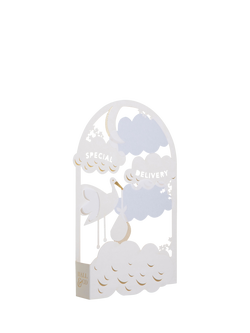 Hallmark Hall & Co Paper Fables Premium 3D Special Delivery New Baby Card - view 2, Multi