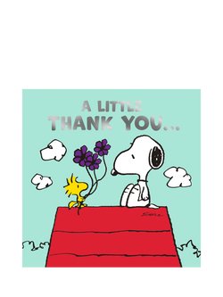 Hallmark Snoopy & Woodstock Roof Thank You Card, Multi