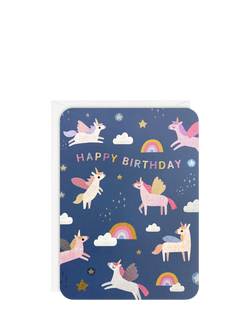 James Ellis Stevens Unicorns Birthday Card, Multi