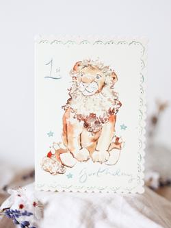 Sophie Amelia Creates Little Lion 1st Birthday Card, Multi