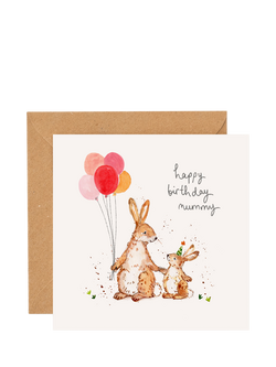 Louise Mulgrew Designs Bunnies Mummy Birthday Card, Multi
