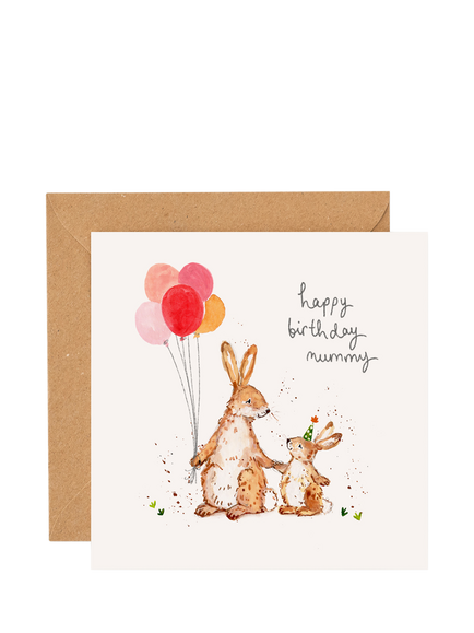Louise Mulgrew Designs Bunnies Mummy Birthday Card, Multi