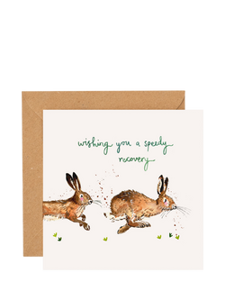 Louise Mulgrew Designs Hares Speedy Recovery Get Well Soon Card, Multi