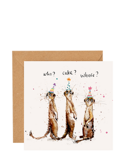 Louise Mulgrew Designs Three Meerkats Birthday Card, Multi