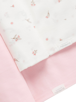Purebaby Baby Essentials Cotton Muslin Wrap Set, Pack of 2, Pale Pink Blossom - view 2, Pale Pink Blossom