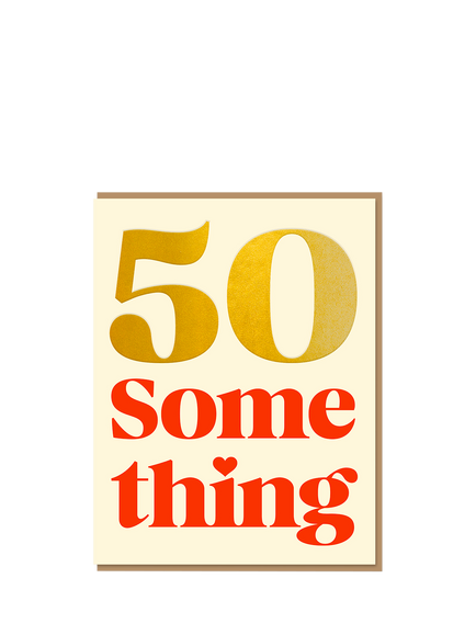 Nineteen Seventy Three Text 50 Something Birthday Card, Multi