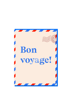 Nineteen Seventy Three Bon Voyage Letter Leaving Card, Multi