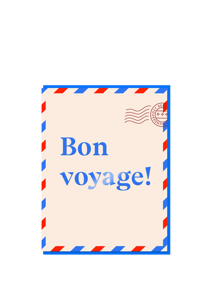 Nineteen Seventy Three Bon Voyage Letter Leaving Card, Multi
