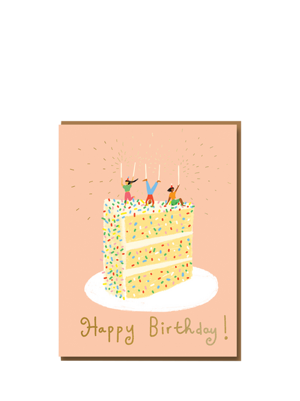 Nineteen Seventy Three Confetti Cake Birthday Card, Multi